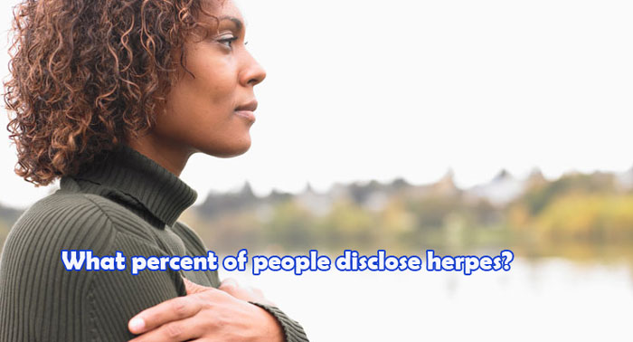 What percent of people disclose herpes?